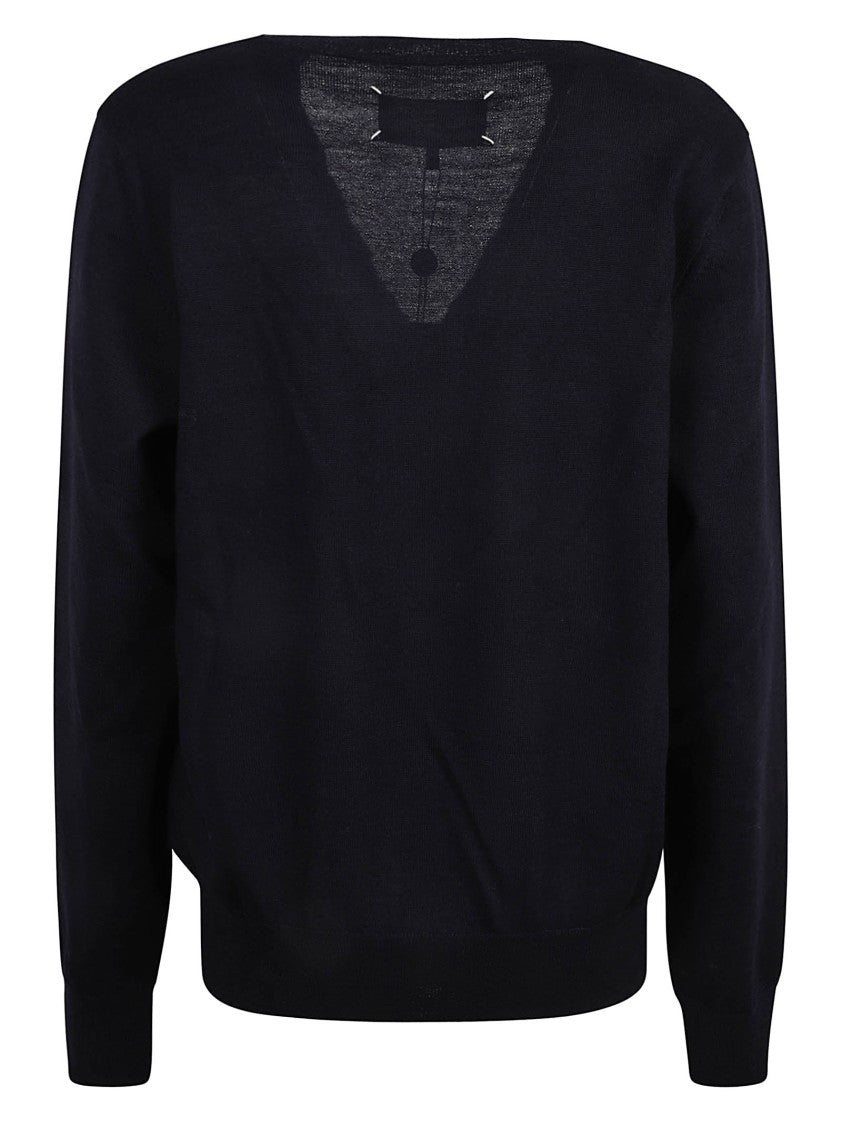 Maison Margiela Cardigan With Embroidered Bear Motif