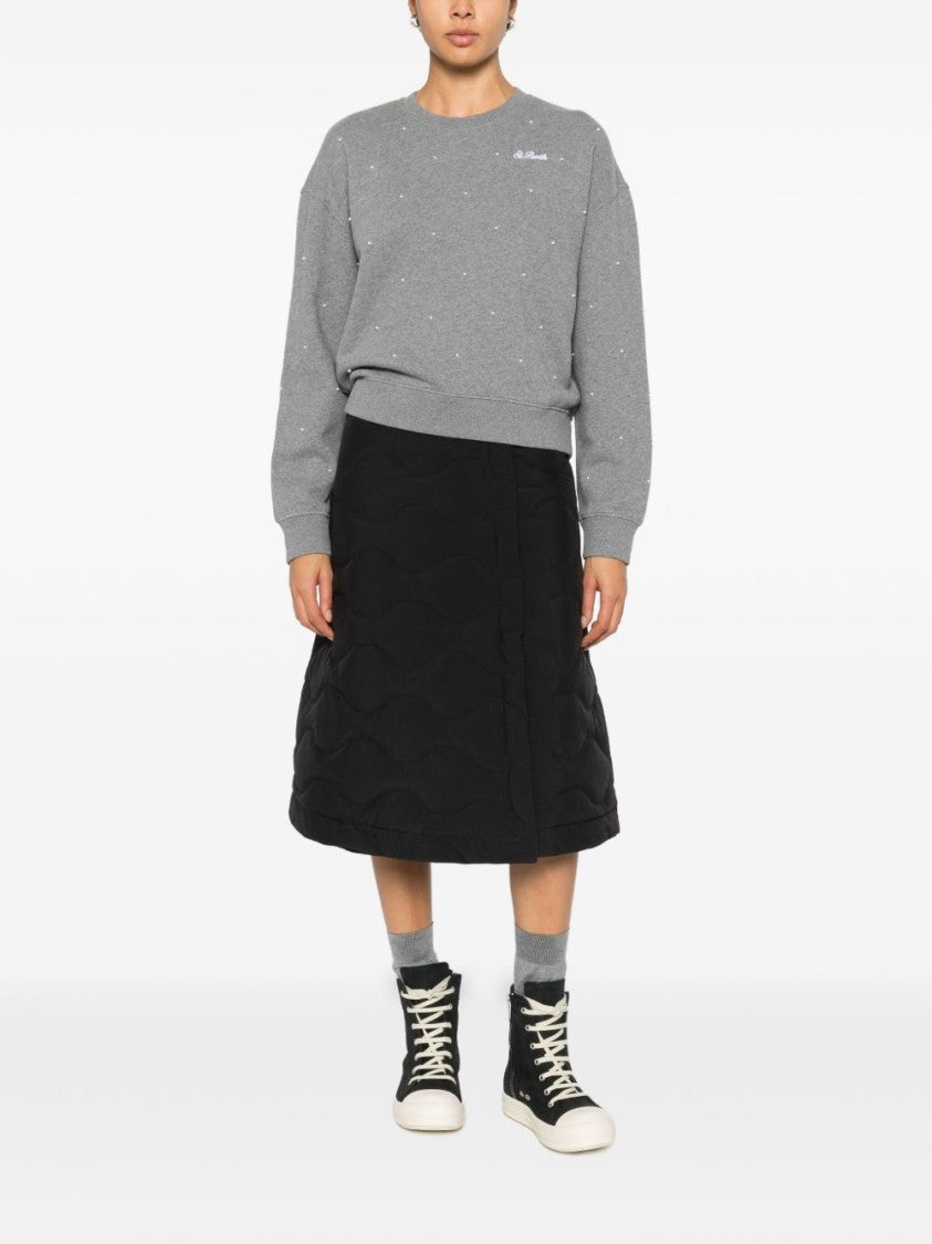 Mc2 Saint Barth Relaxed Fit Cotton Sweater With Pearl Embellishments