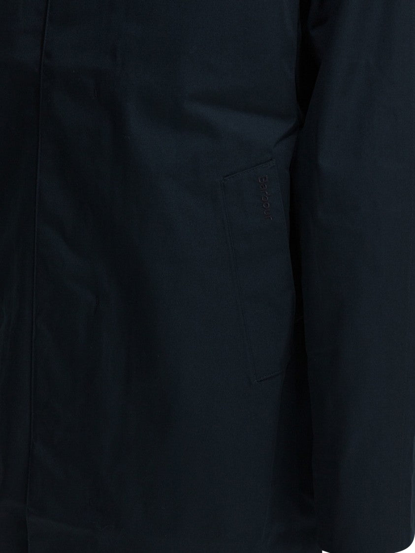Barbour Waterproof Minimalist Jacket With Concealed Button Placket