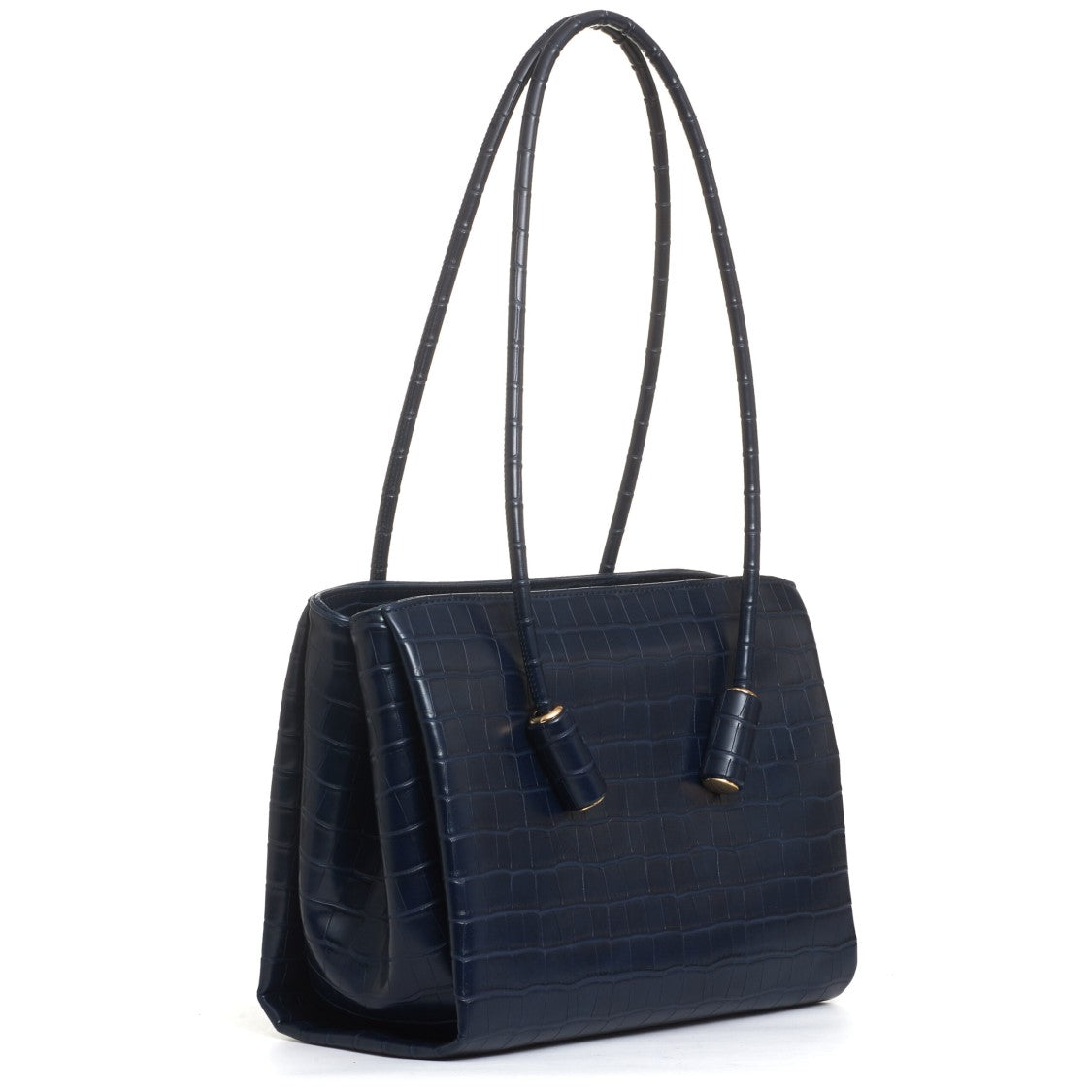 Themoirè Blue Crocodile Bag