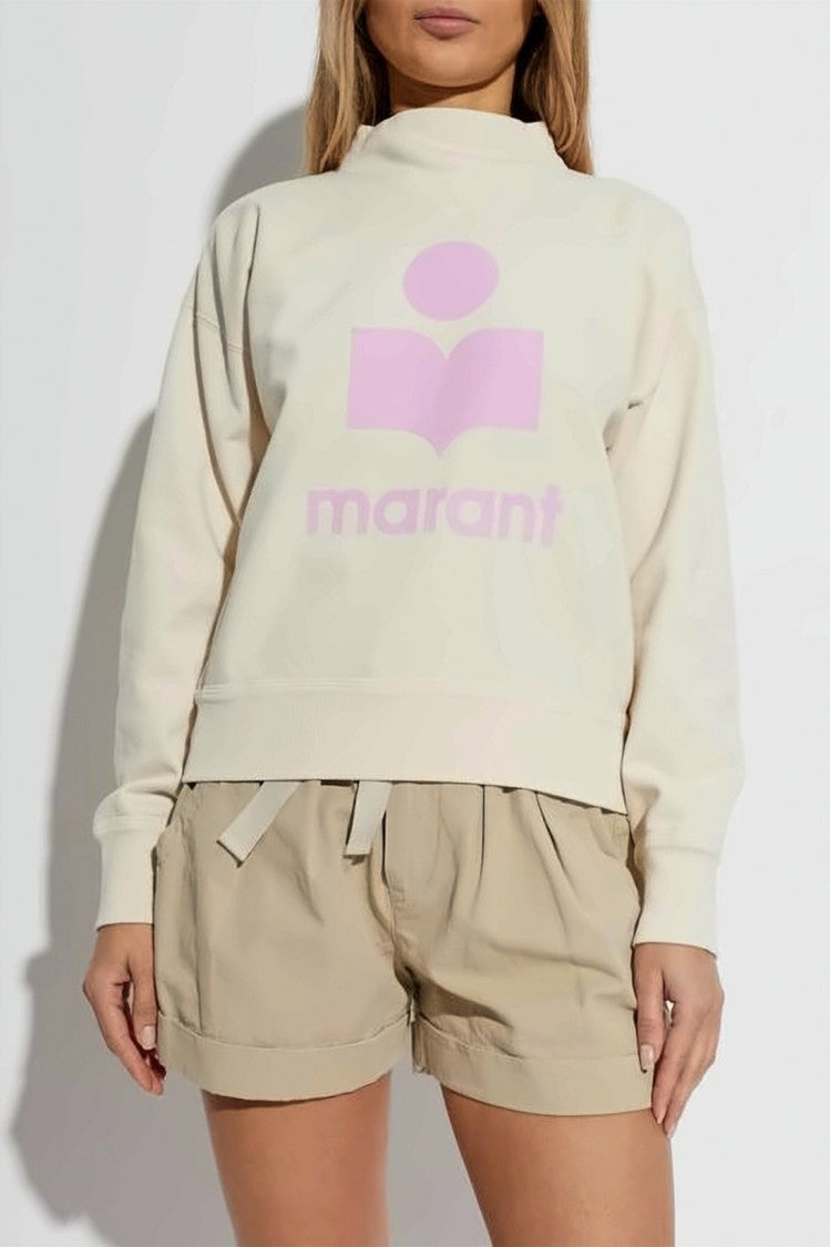 Isabel Marant White Relaxed Fit Cotton Polyester Sweatshirt