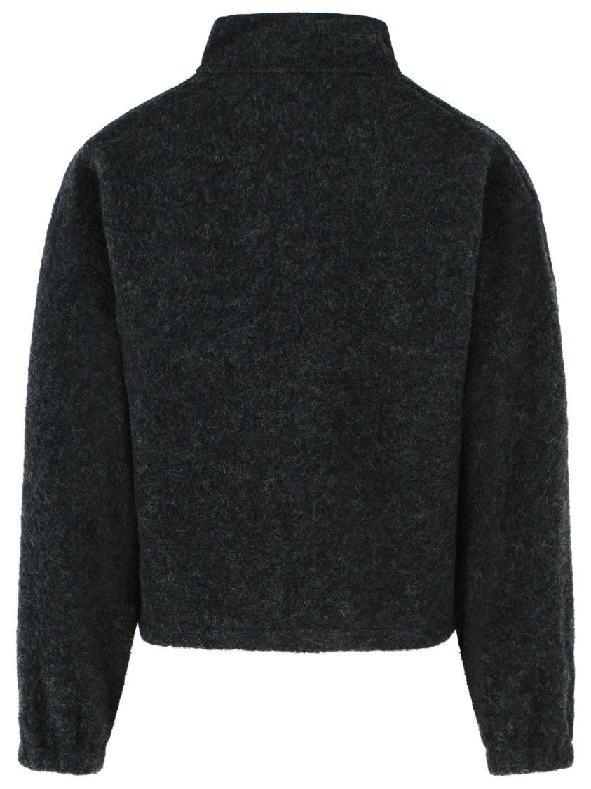 Jil Sander Lava Stone Wool Fleece Sweatshirt