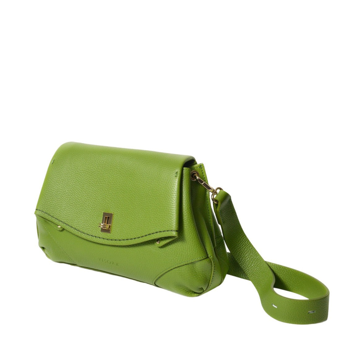 Plinio Visona' Textured Leather Shoulder Bag