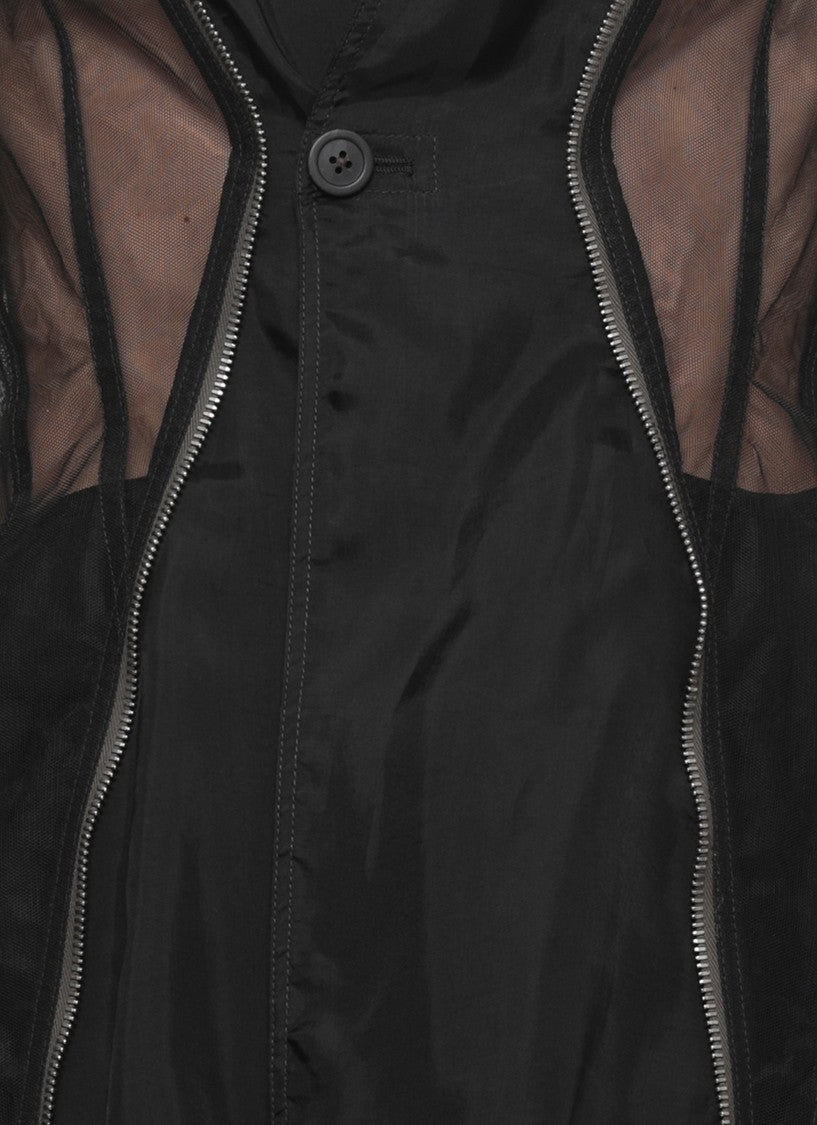 Rick Owens Black Stag Tulle Blazer