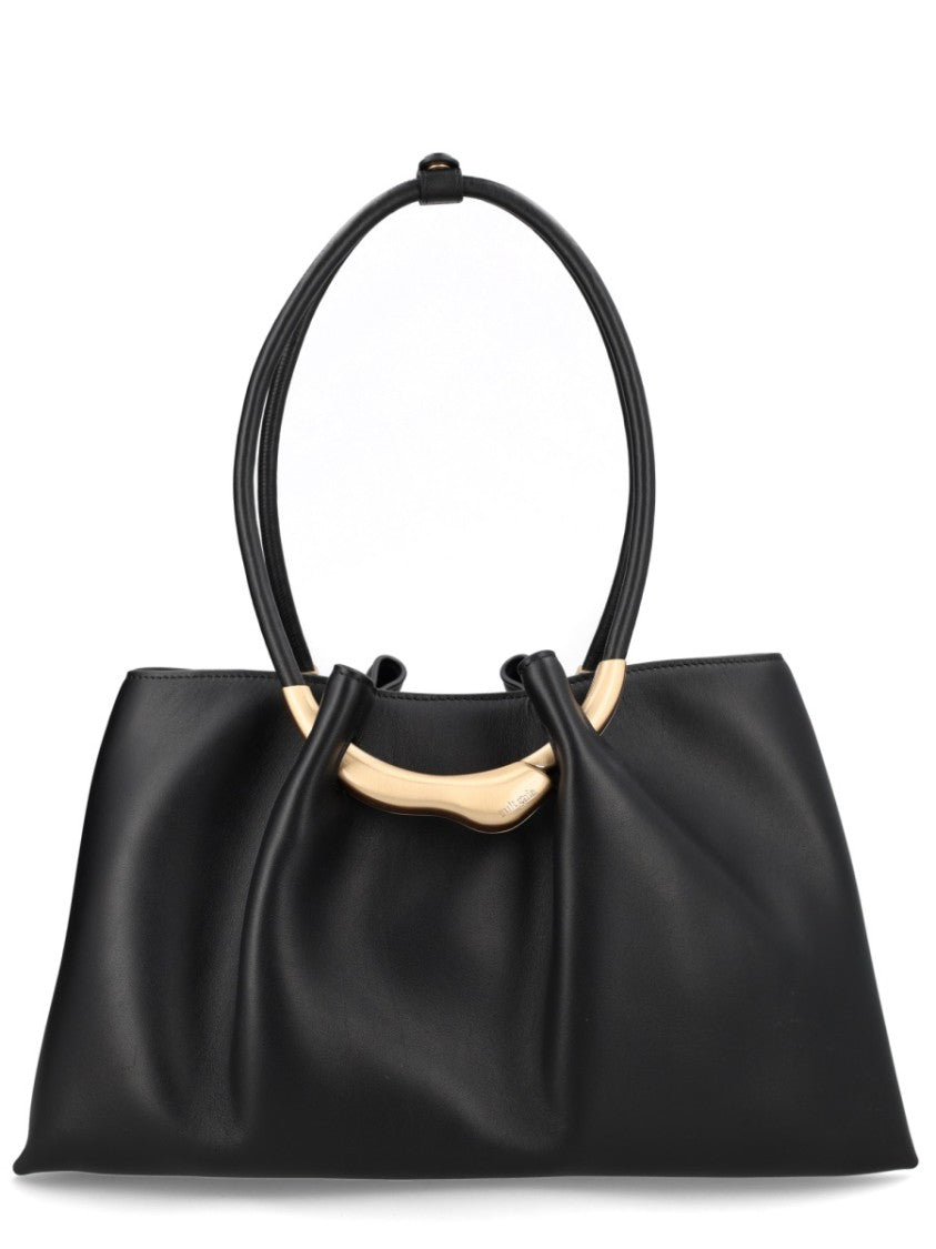 Cult Gaia Asa Calfskin Gathered Handbag