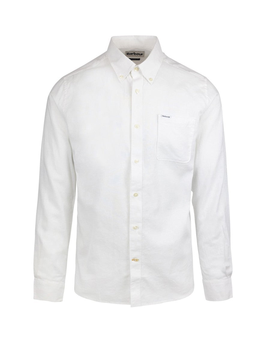 Barbour Linen Blend Button-Down Shirt