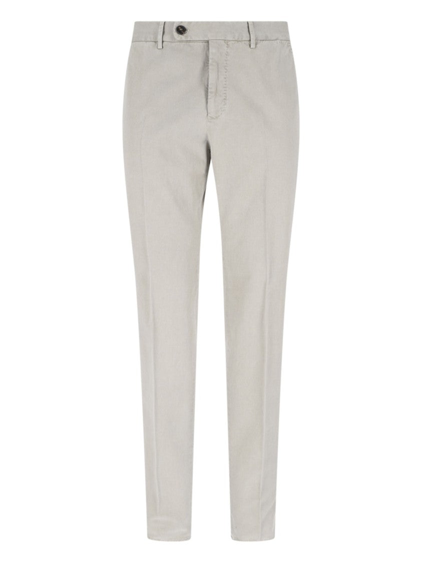 Incotex High-Waisted Beige Chino Pants With Straight Leg Design