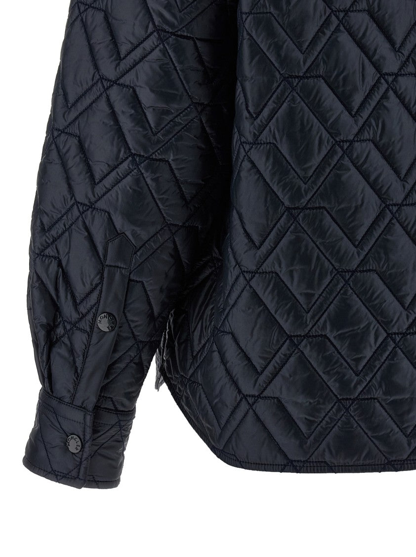 Moncler Diamond Quilted Overshirt With Goose Feather Padding