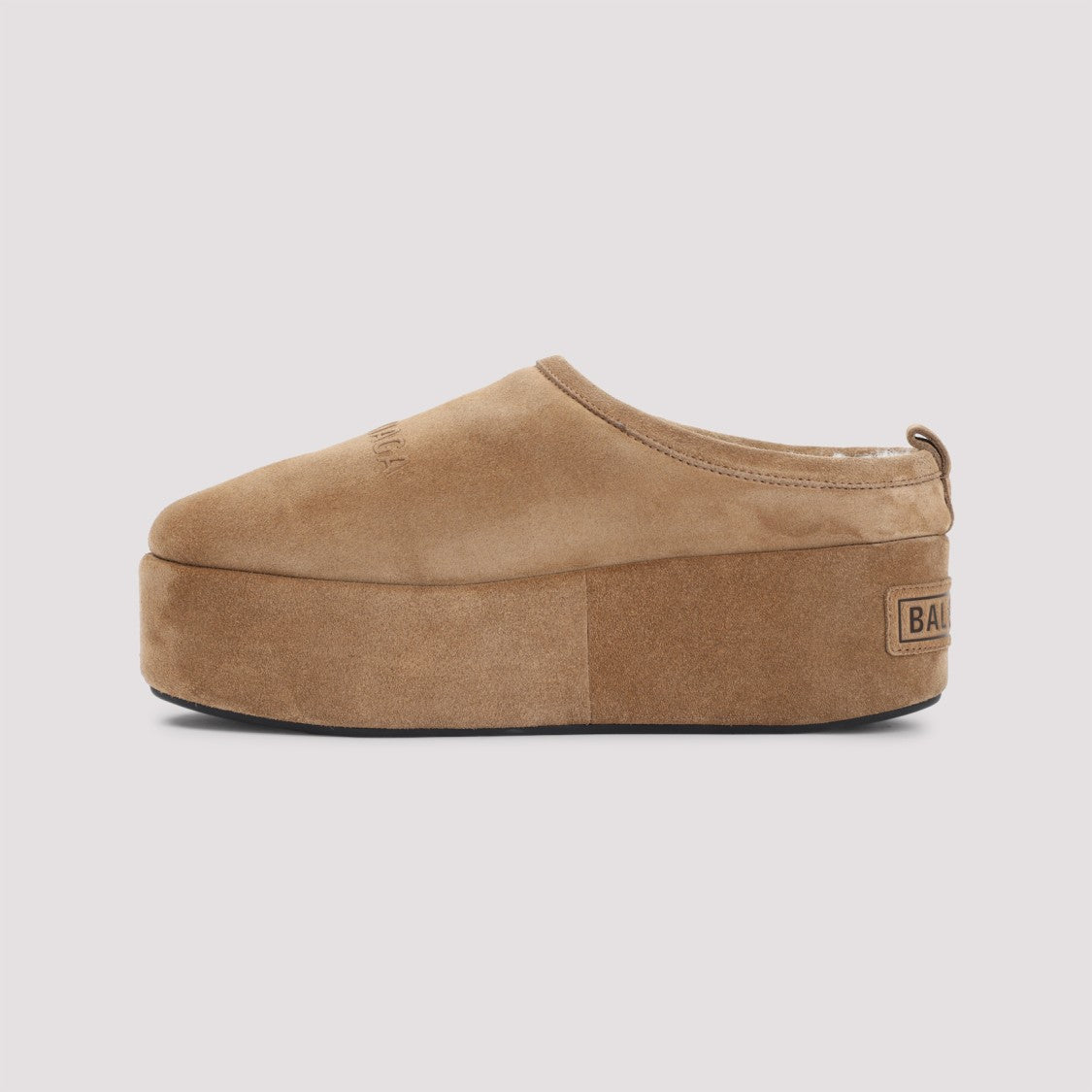 Balenciaga Plush Calf Leather Slippers