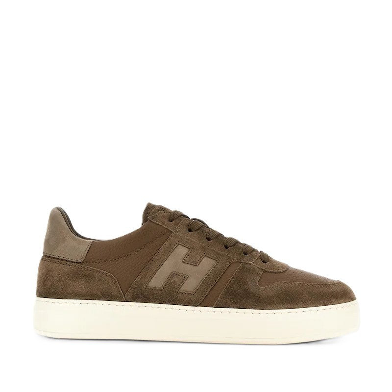 Hogan Light Brown Calfskin Low-Top Sneakers
