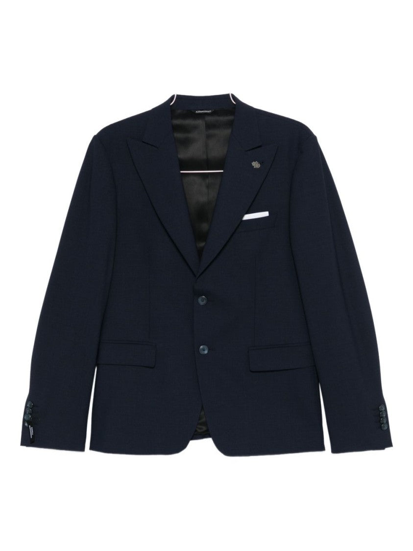 Daniele Alessandrini Tailored Blue Suit With Structured Blazer