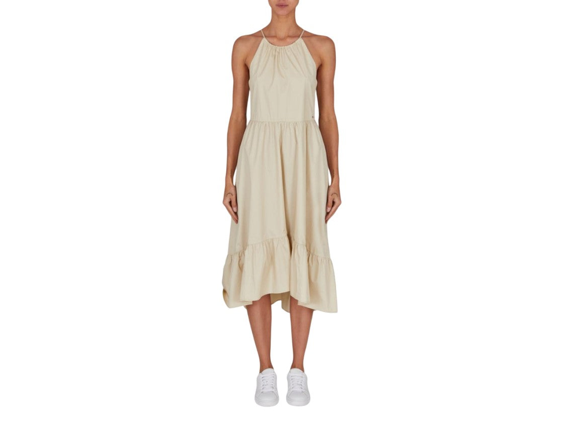 Armani Exchange Fluid Midi Dress With Halterneck