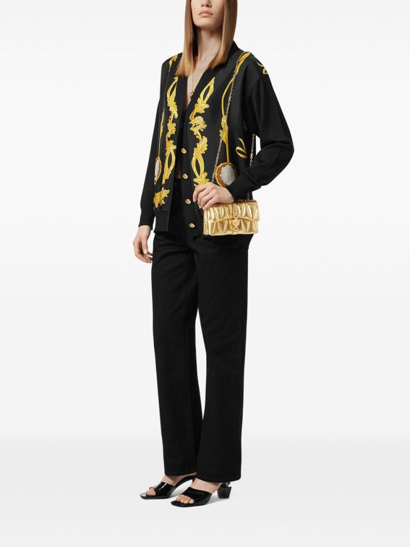 Versace Quilted Gold Lambskin Bag