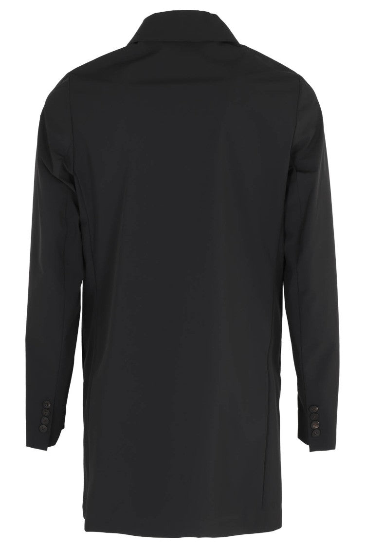 Rrd Urban Black Coat With Classic Collar