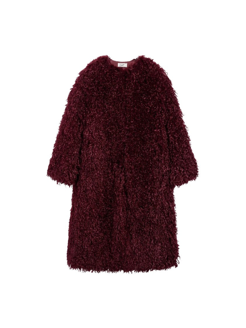 Pence Kylie Purple Faux-Mongolian Fur Coat