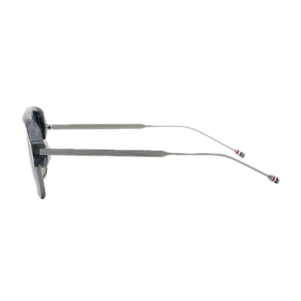 Thom Browne Squared Aviator Sunglasses In Grey Havana Acetate Ues954a - G0003