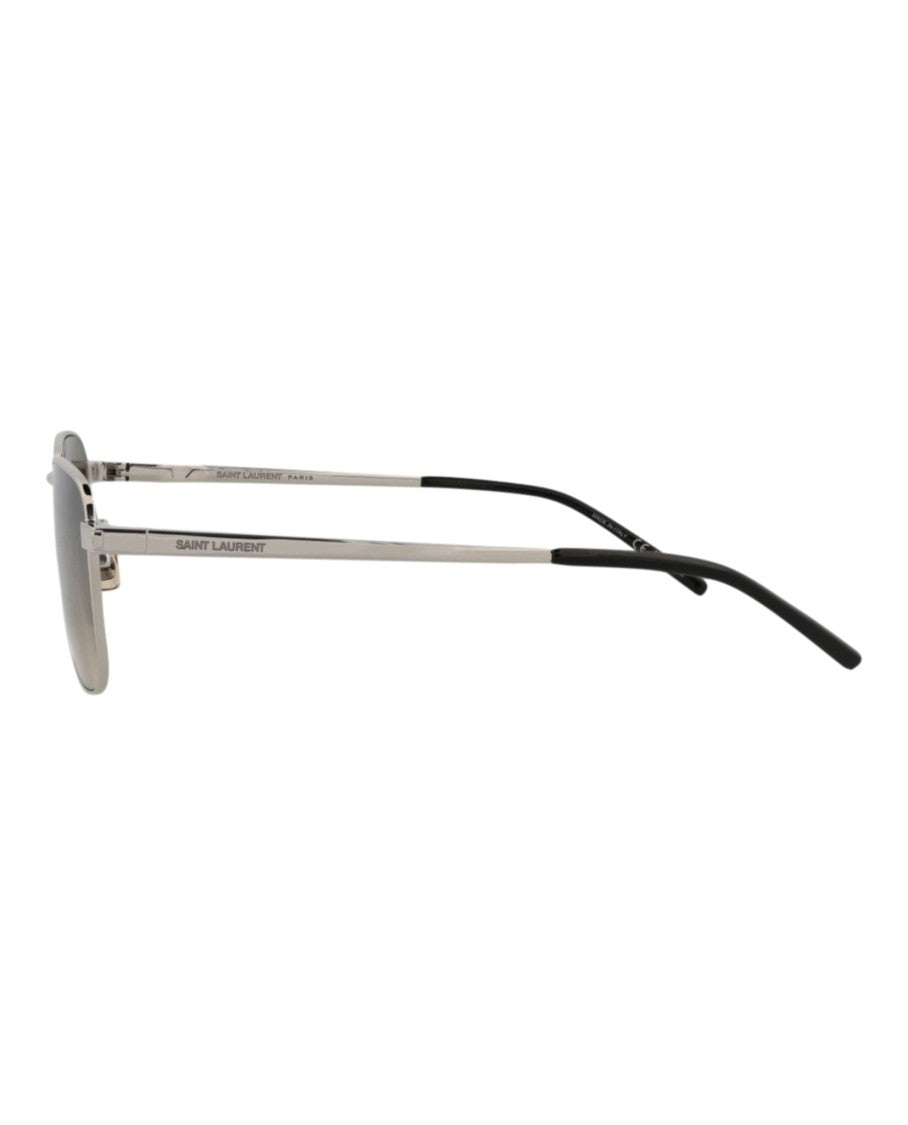 Saint Laurent Square-Frame Metal Sunglasses
