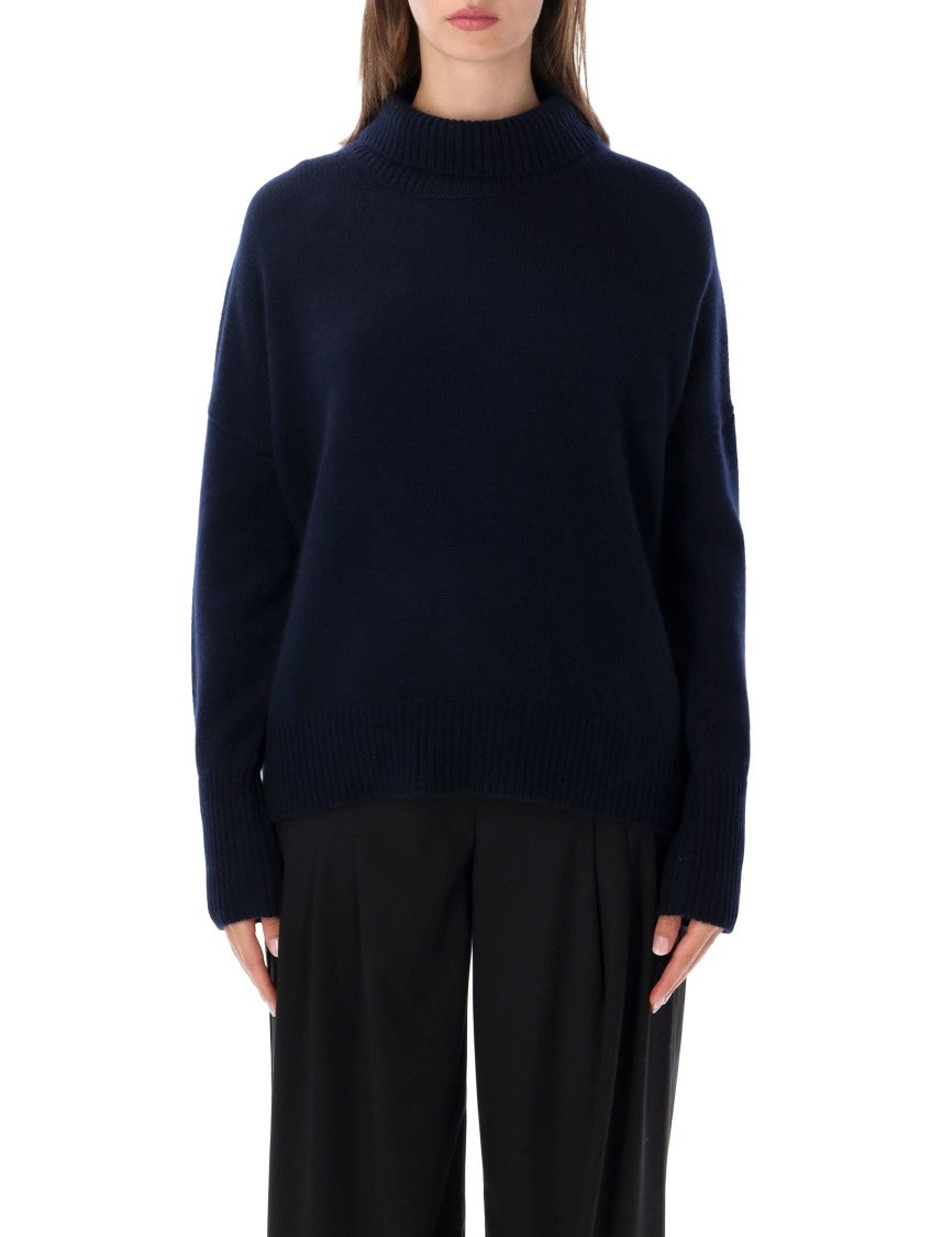 Lisa Yang Heidi High-Neck Ribbed Knit Sweater
