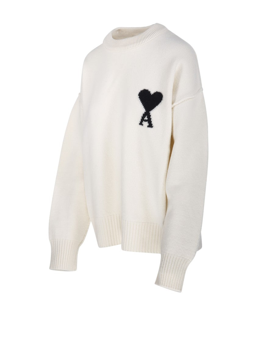 Ami Adc Round Neck Sweater Felted Merino