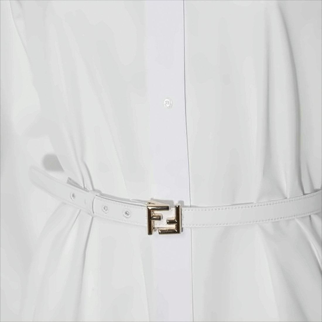 Fendi Midi-Length Cotton Shirt Dress With Tailored Silhouette