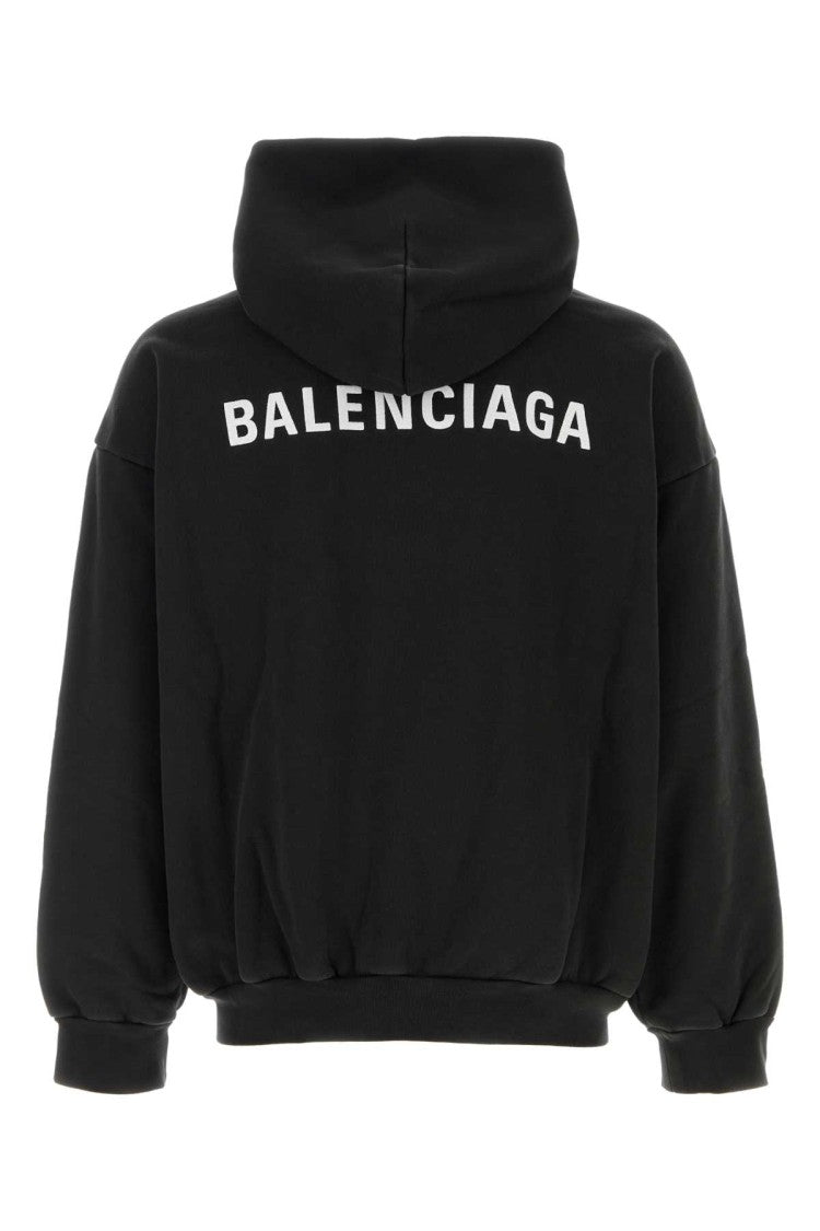 Balenciaga Black Cotton Sweatshirt