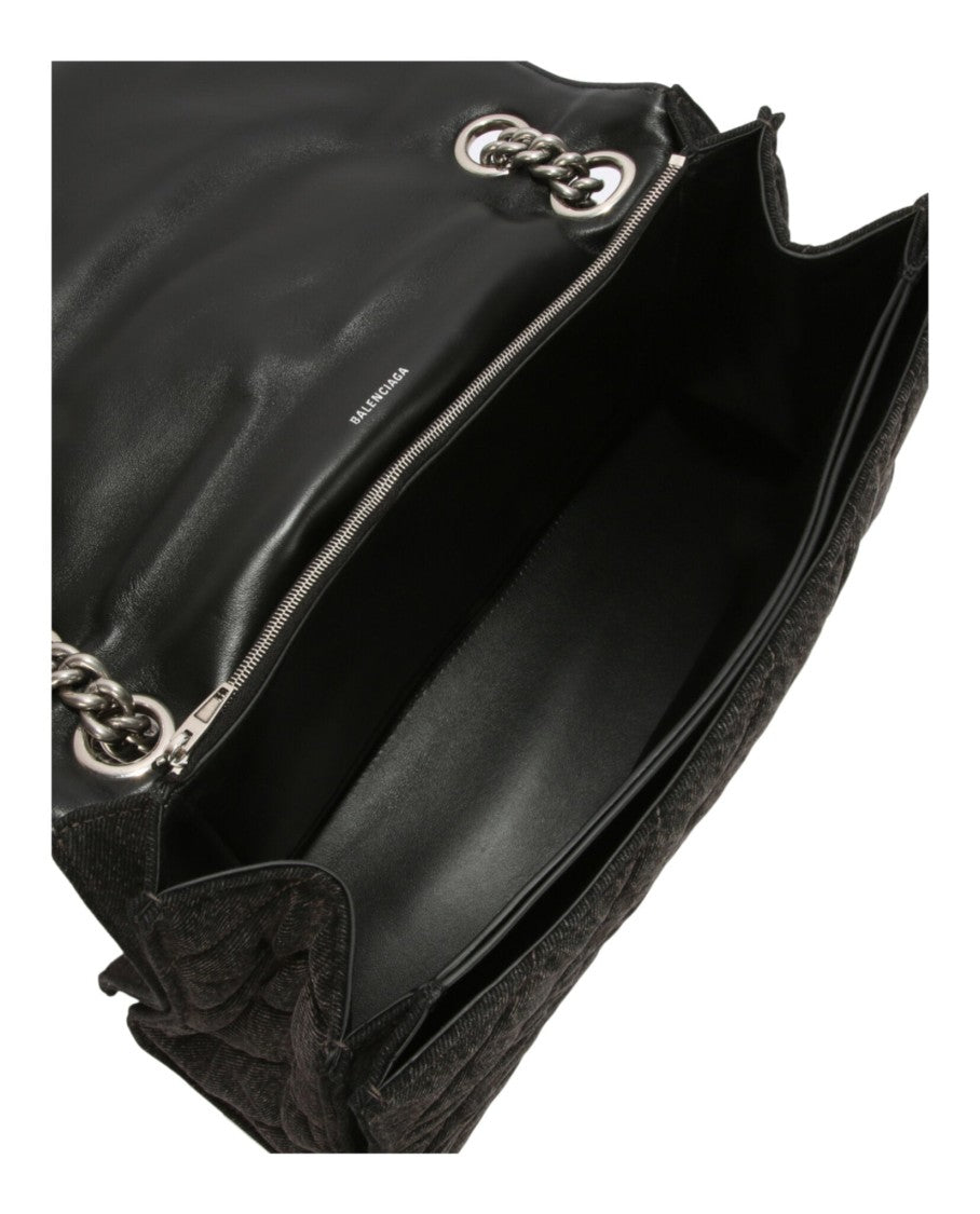 Balenciaga Crush Medium Denim Shoulder Bag