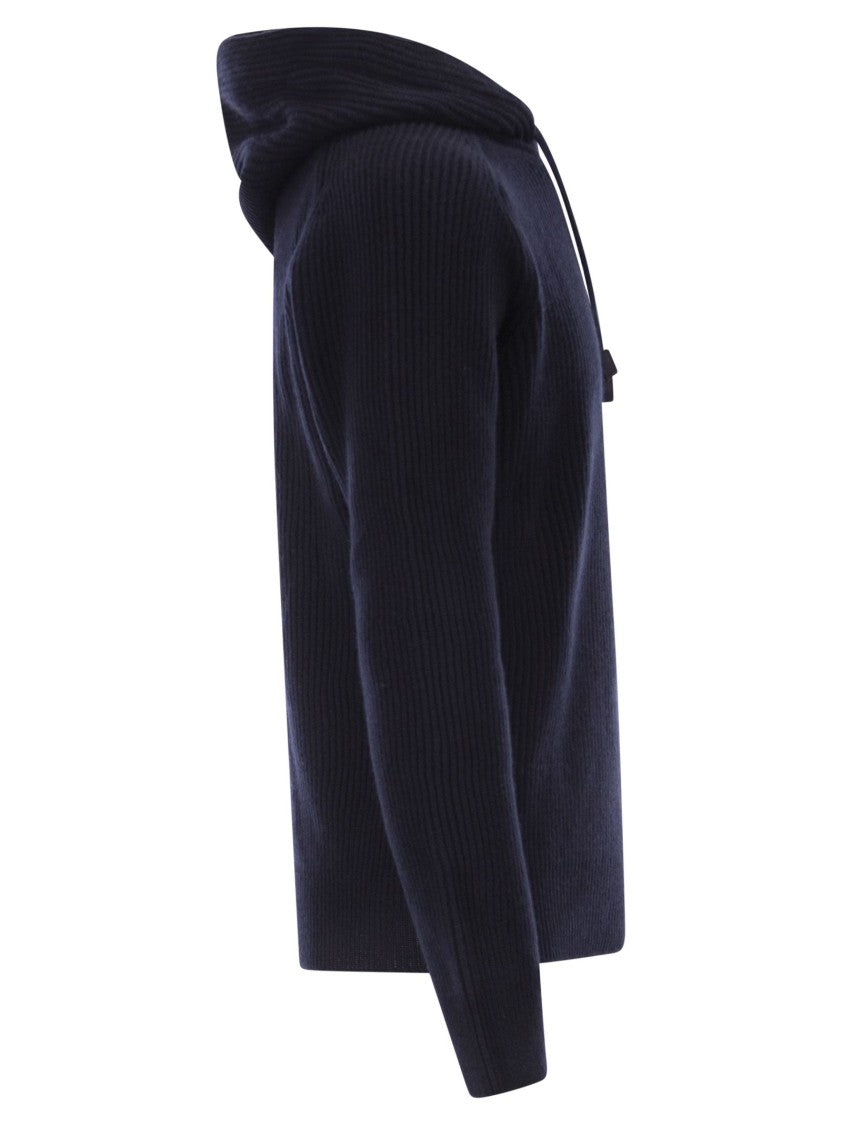 Tagliatore Hunter - Ribbed Jumper With Hood
