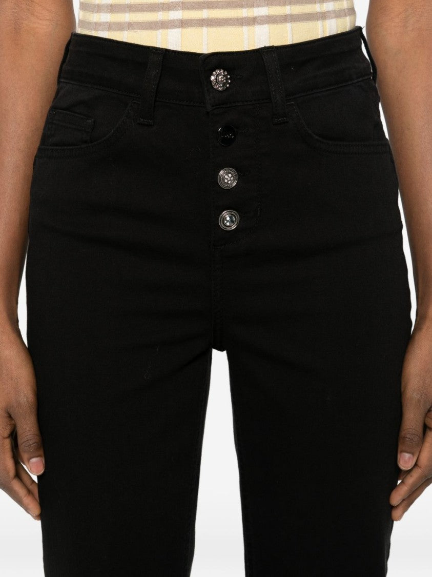 Liu Jo High-Waisted Black Jeans With Flared Leg