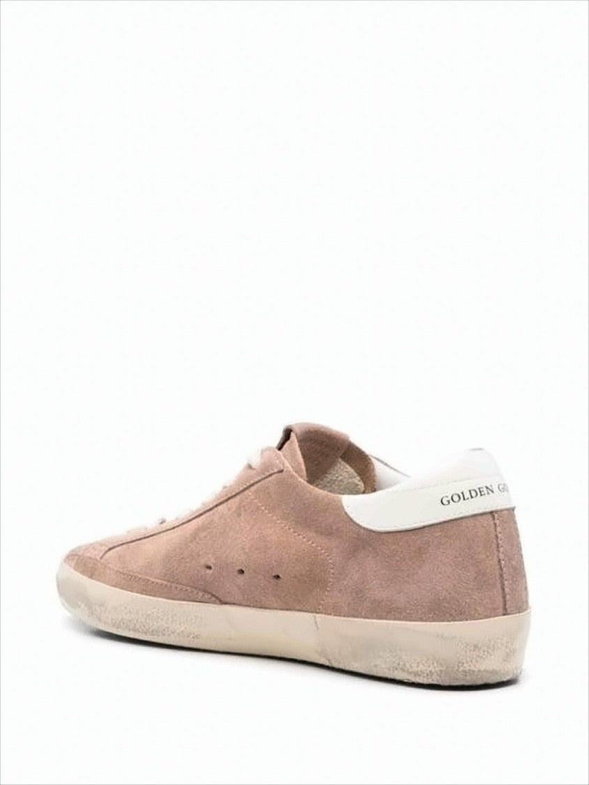 Golden Goose Vintage Suede Low-Top Sneakers With Distressed Sole