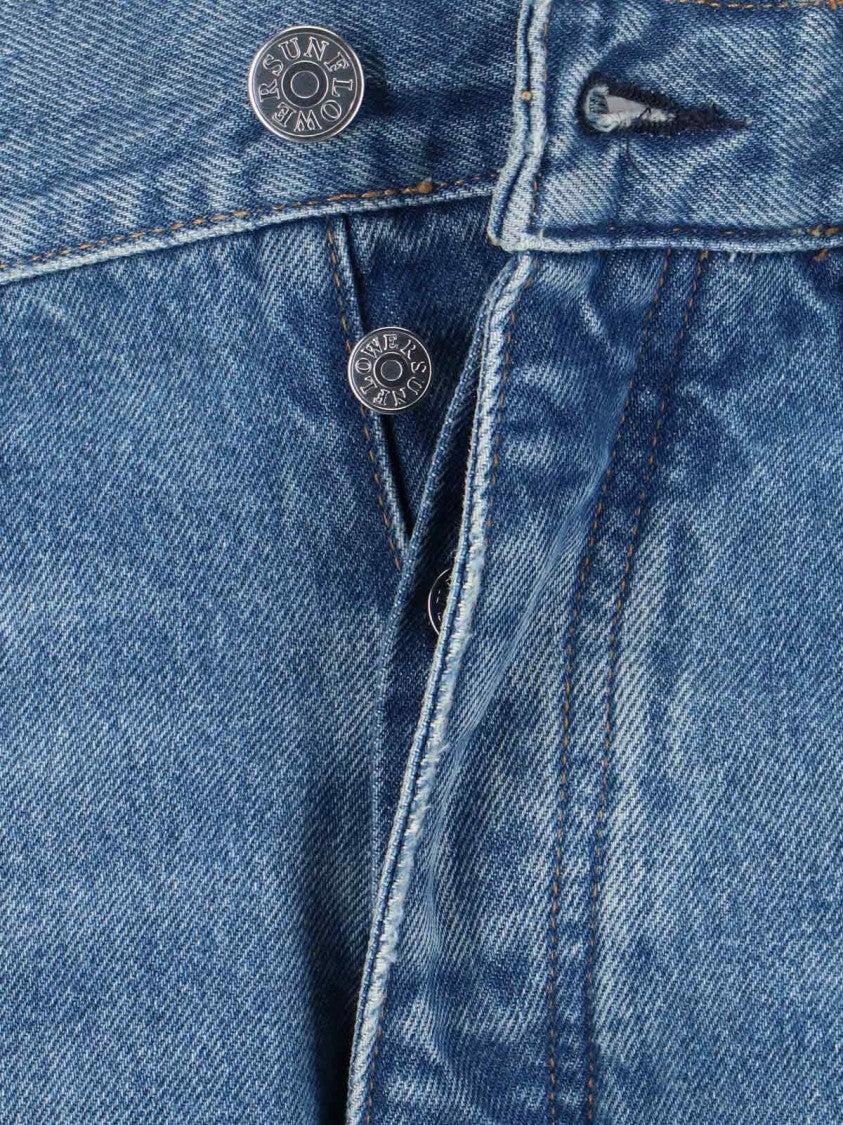 Sunflower Straight-Leg Light Blue Cotton Denim Jeans