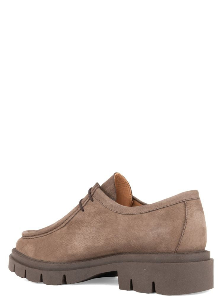 Sergio Moretti Brown Matte Leather Chunky Sole Loafers