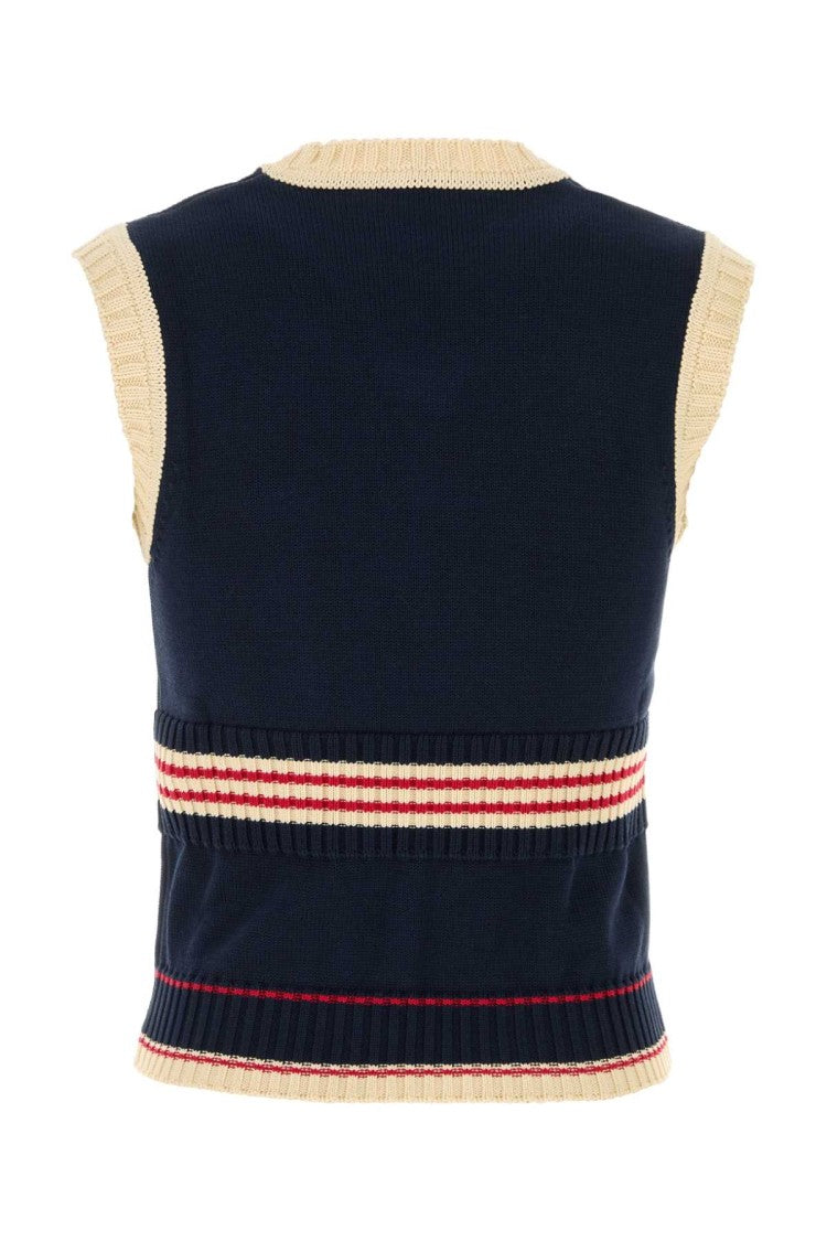 Valentino Garavani Midnight Blue Cotton Vest