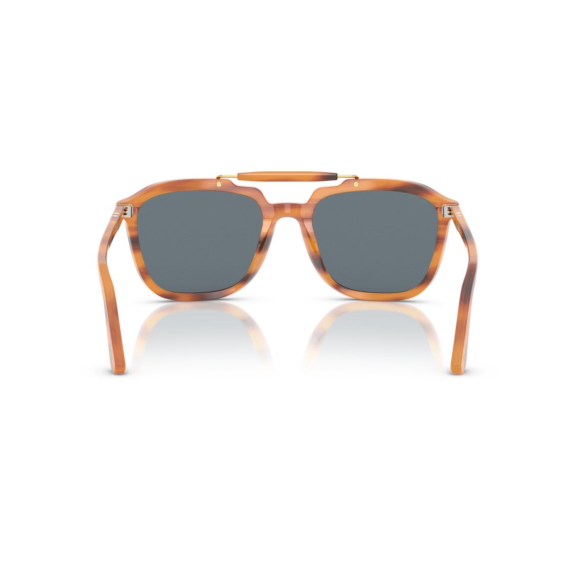 Persol 0Po0203s Bold Tortoiseshell Frame Sunglasses With Double Bridge Accents