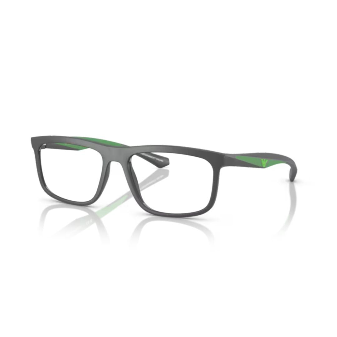 Emporio Armani 0Ea3246 Rectangular Eyeglasses With Matte Black Frame