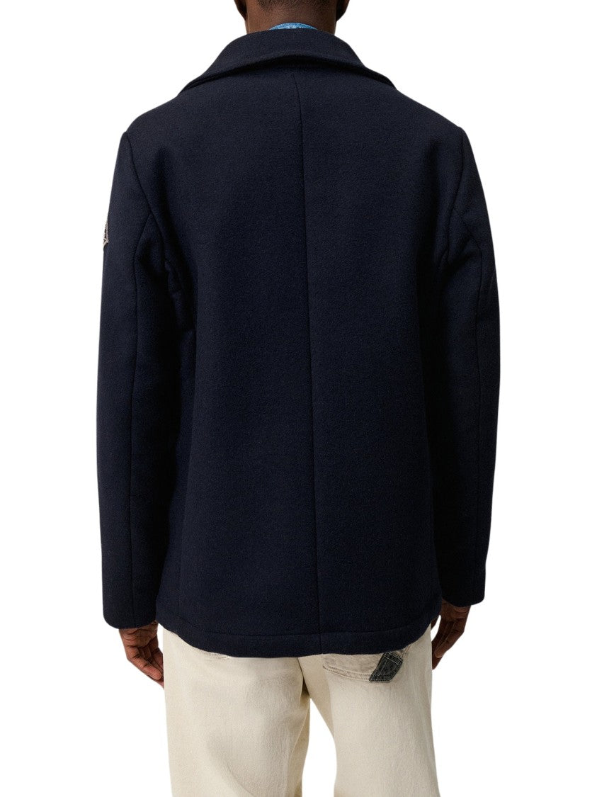 Roy Roger's Double-Breasted Melton Wool Peacoat