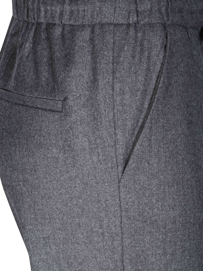 Antonelli Firenze Taralluccio Tailored Dark Grey Wool Jogging Pants