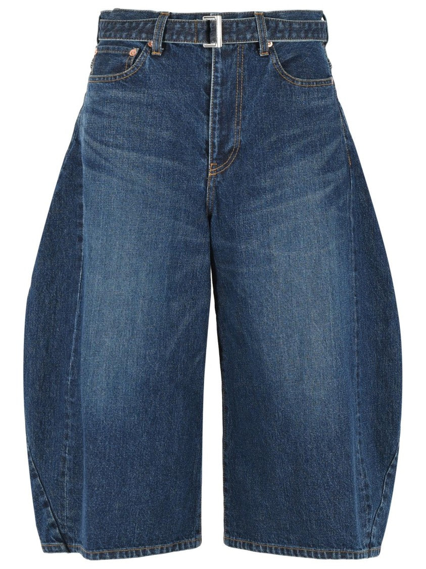 Sacai Blue Cotton Jeans