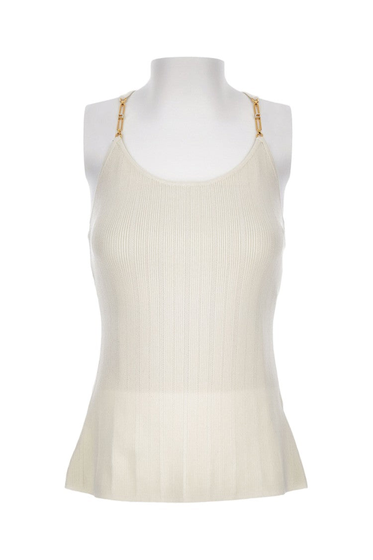 Elisabetta Franchi Ribbed Tricot Top