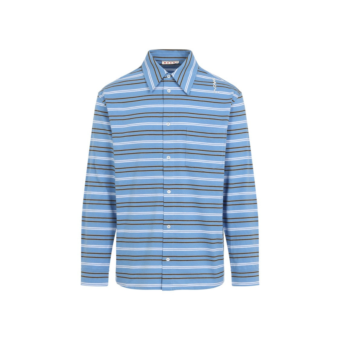 Marni Classic Blue Striped Button-Down Marni T-Shirt