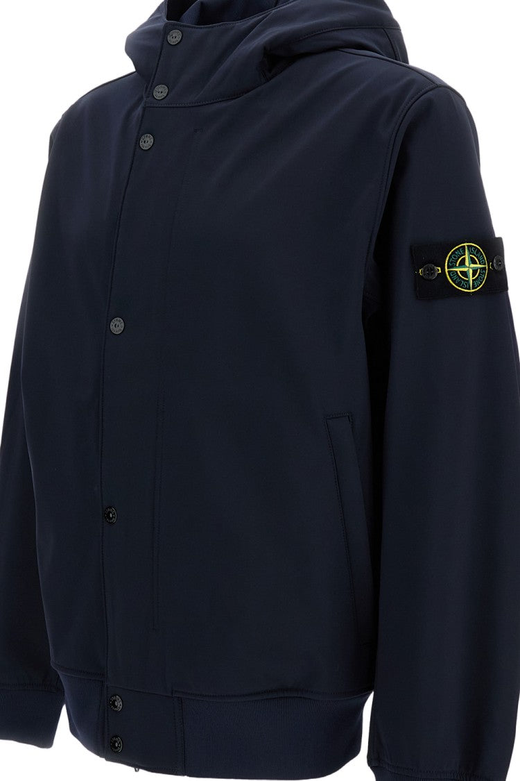 Stone Island Three-Ply Performance Hooded Jacket With Innovative Waterless Technology