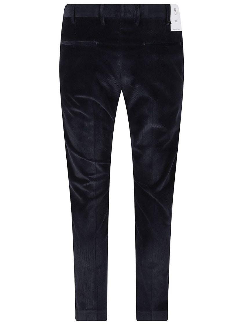 Pt Torino Black Dieci Velvety Cotton Pants