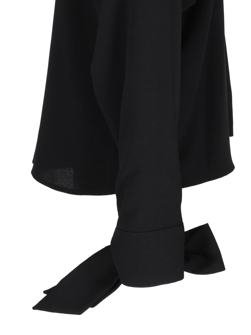 Emporio Armani High-Neck Tied Cuffs Blouse