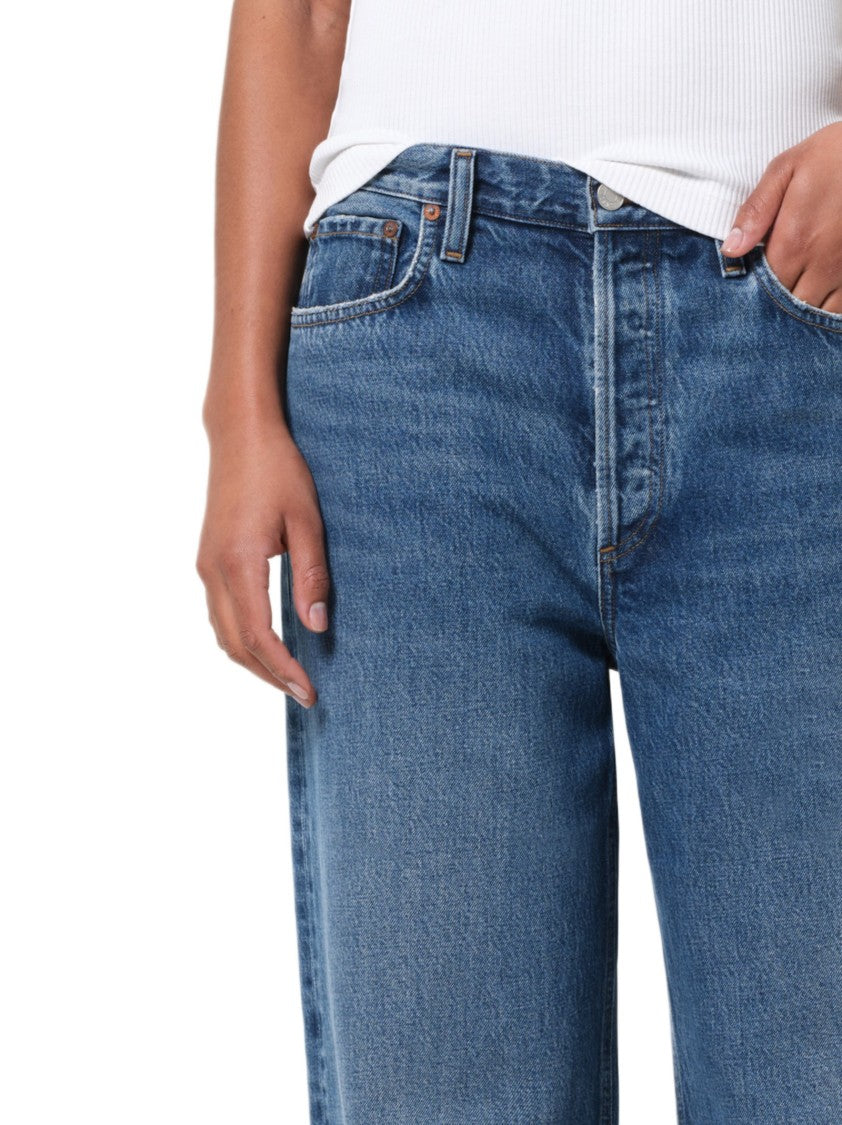 Agolde Baggy Mid-Rise Jeans With Classic Five-Pocket Design