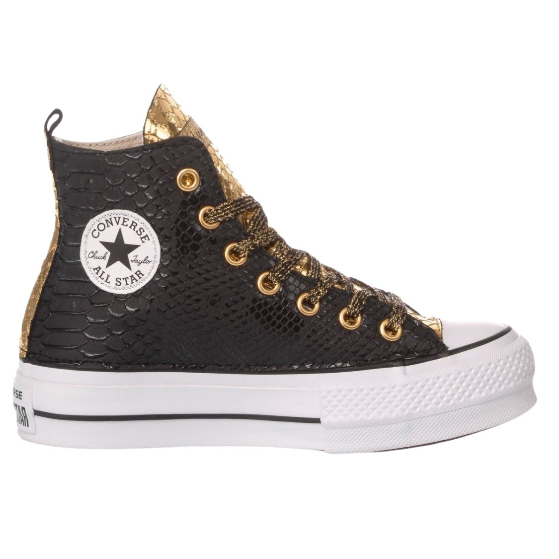 Converse Platform Black, Gold Sneakers