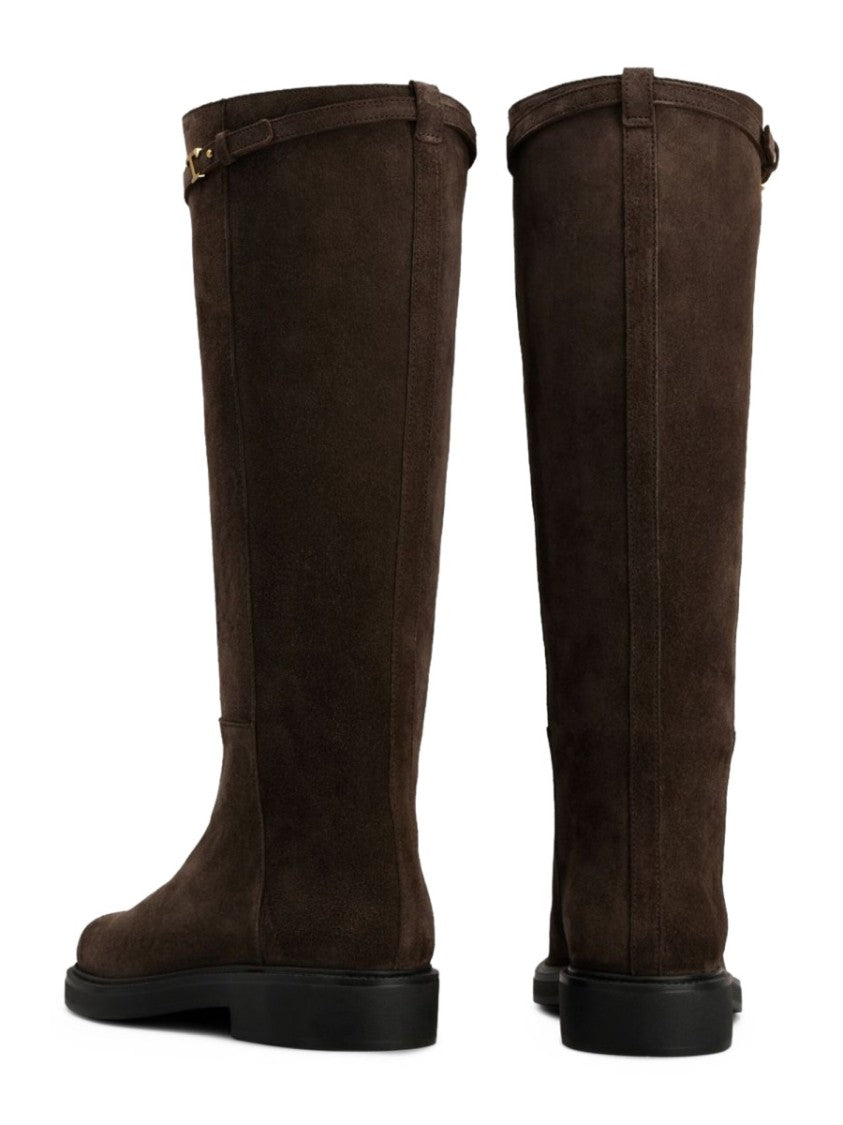Tod's Suede Calfskin Tall Boots