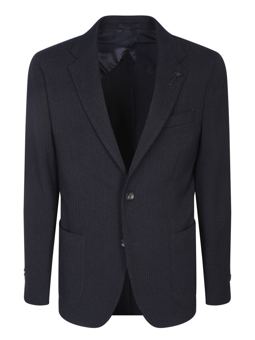 Lardini Wool-Cotton Blend Blazer With Tailoring And Versatile Style