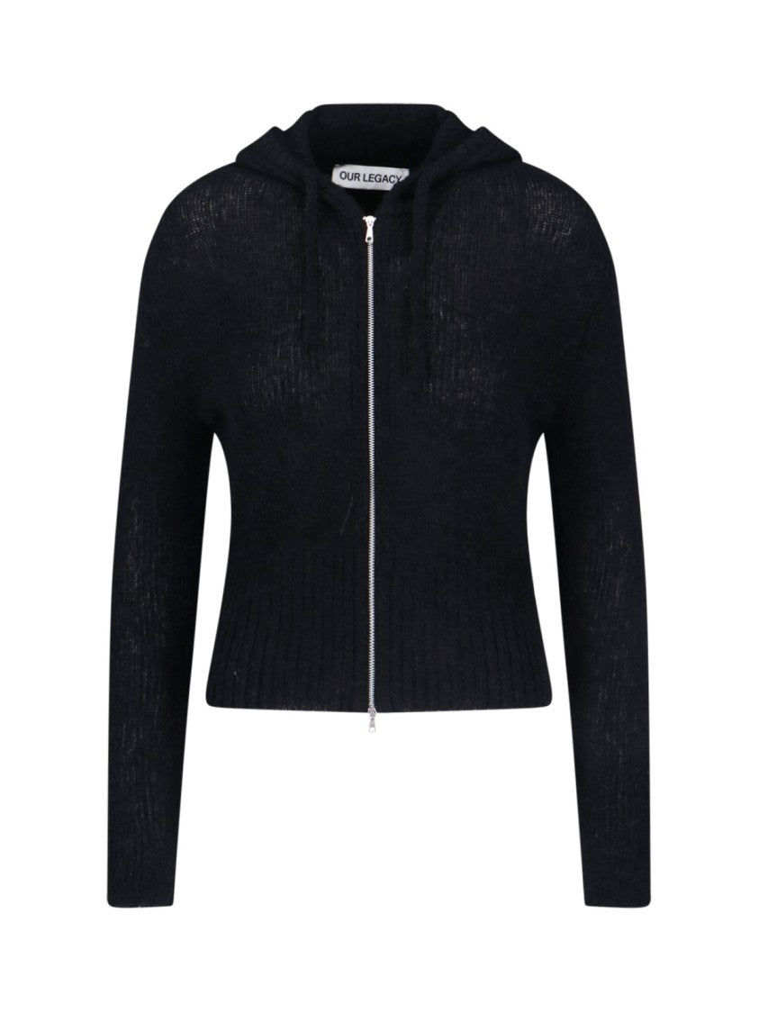 Our Legacy Compact Hood Zip Sweater – Black