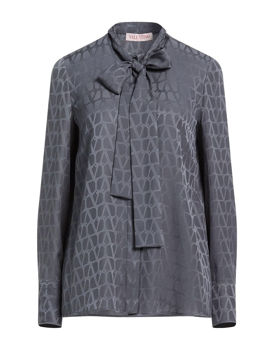Valentino Garavani Textured Blue Shirt