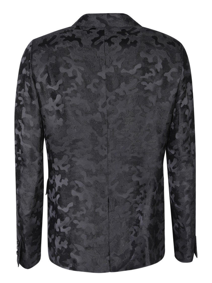 Comme Des Garçons Black Peaked Lapel Blazer