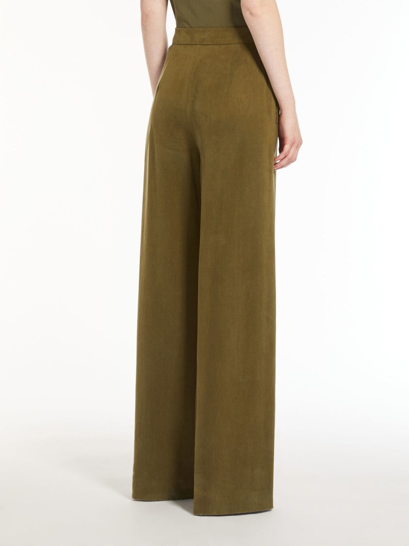 Max Mara Fluid Satin Wide-Leg Pants